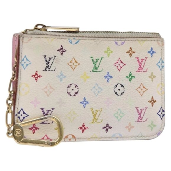 LOUIS VUITTON Monogram Multicolor Pochette Cles NM White - Picture 1 of 15